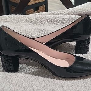 Kate Spade Black Patent Leather Studded Heels